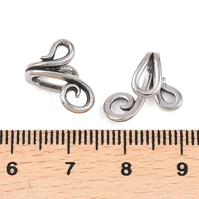 Flower 316 Stainless Steel Non- Piercing Cartilage Earrings AJEW-C044-07A-AS-1