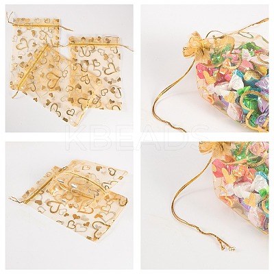Heart Printed Organza Bags OP-PH0001-11-1