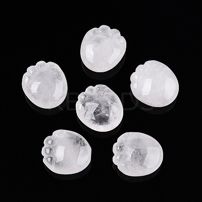 Natural Quartz Crystal Footprint Figurines DJEW-N003-02J-1