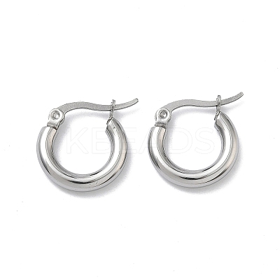 304 Stainless Steel Hoop Earrings for Women EJEW-A159-01P-1