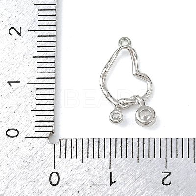 Brass Micro Pave Clear Cubic Zirconia Pendants KK-G545-06P-1