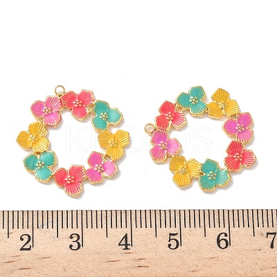 304 Stainless Steel Enamel Pendants LS-STAS-H483-27B-G-1