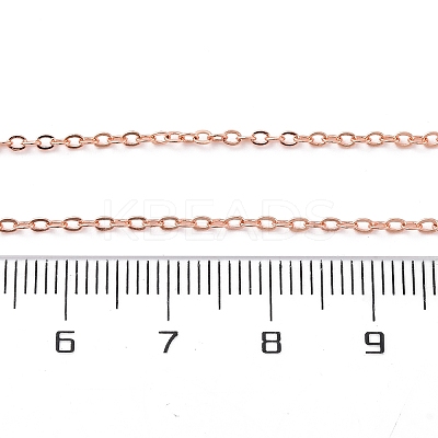 Brass Cable Chain Necklace Making NJEW-D302-80RG-1