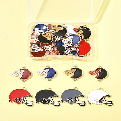 30Pcs 8 Styles Alloy Enamel Links ENAM-FS0002-50-1