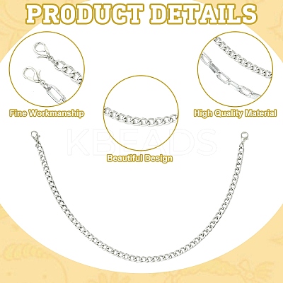 8Pcs Aluminum Curb Chains Pendant Decorations HJEW-CJ00081-1