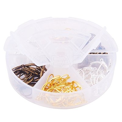 15mm Brass Leverback Earring Findings 3 Mixed Colors in One Box for Jewelry Making KK-PH0015-03M-1