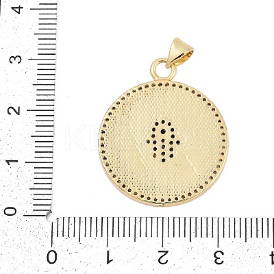 Brass Micro Pave Cubic Zirconia Pendants KK-I723-38G-1