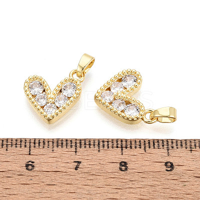 Brass Micro Pave Cubic Zirconia Pendants KK-T073-50G-1