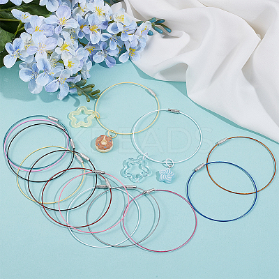 36Pcs 12 Colors Steel Wire Bracelet Cord DIY Jewelry Making TWIR-SC0001-06-1