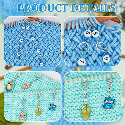 Owl Theme DIY Knitting Tool Sets HJEW-AB00741-1