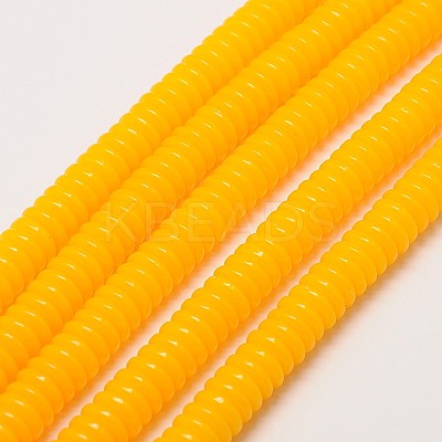 Imitation Amber Resin Heishi Beads Strands RESI-A009G-6mm-01-1