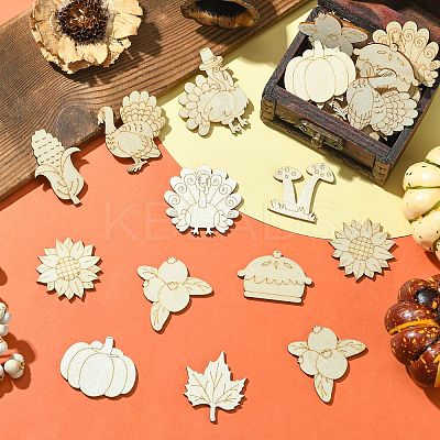 Thanksgiving Day Unfinished Blank Wooden Slices for Painting Arts WOOD-CJC0005-61B-1-1