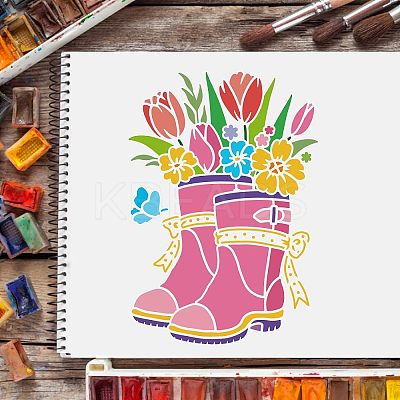 Large Plastic Reusable Drawing Painting Stencils Templates DIY-WH0202-233-1