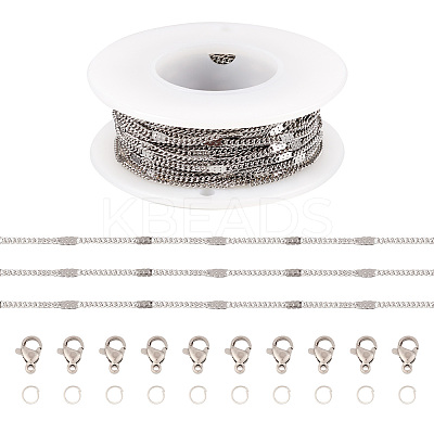 DIY 304 Stainless Steel Figaro Chain Necklaces Bracelet Making Kit DIY-TA0009-99-1