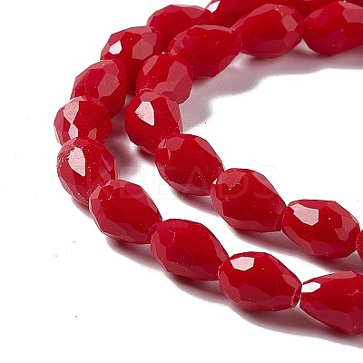 Faceted Glass Beads Strands GLAA-E037-02D-1