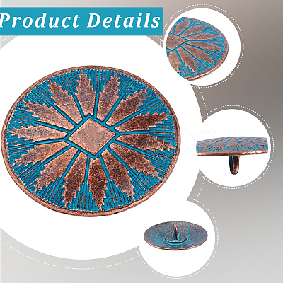 18Pcs 1-Hole Alloy Shank Buttons BUTT-GF0004-19B-1