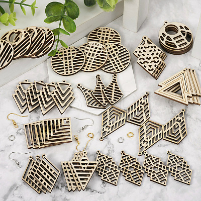 DIY Hollow Earring Making Kit DIY-TA0005-54-1