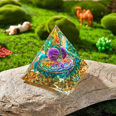 Natural Purple Aventurine Crystal Pyramid Decorations JX071A-1