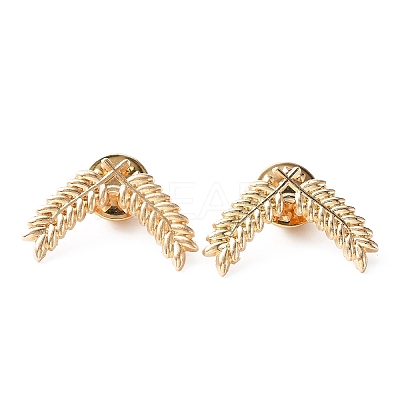 Alloy Wheat Shape Brooch Pin JEWB-WH0028-10G-1