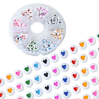 320Pcs 8 Colors Opaque Acrylic Beads FIND-FS0002-84-1
