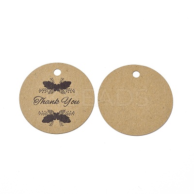 Thank You Theme Kraft Paper Jewelry Display Paper Price Tags CDIS-K004-01B-1