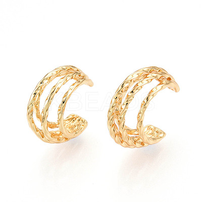 Brass Cuff Earrings KK-T074-42G-1