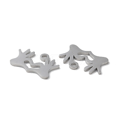 Non-Tarnish 304 Stainless Steel Charms STAS-F300-11P-1