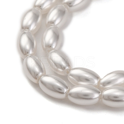 Baking Paint Pearlized Glass Pearl Bead Strands PEAR-H019-01C-02-1