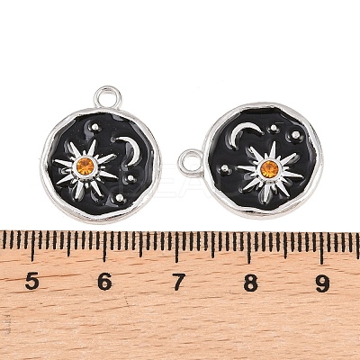 Alloy Enamel Rhinestone Pendants ENAM-L053-03P-1