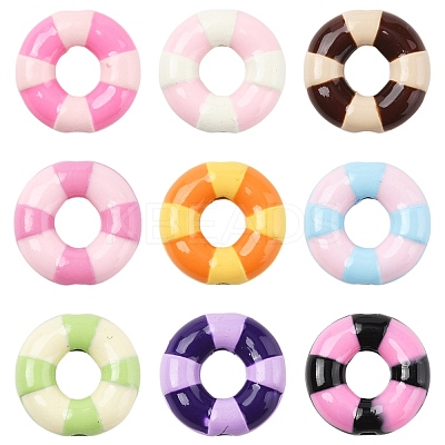 18Pcs 9 Colors Baking Paint Alloy Beads FIND-CJ0003-38-1