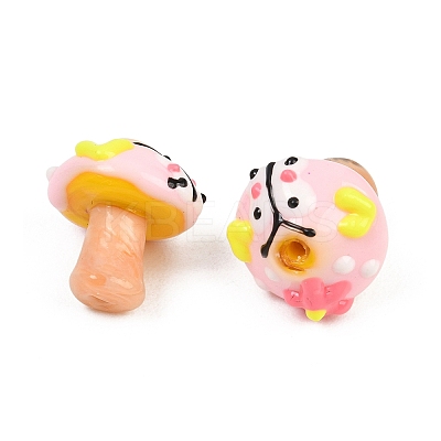 Handmade Lampwork Enamel Beads LAMP-B055-02F-1