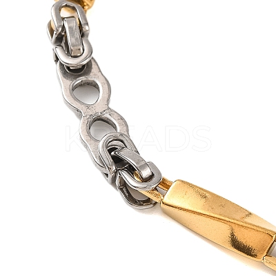 201 Stainless Steel Twist Link Chain Bracelets BJEW-B078-124GP-1