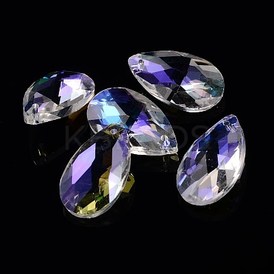 Faceted Teardrop Glass Pendants LS-X-GLAA-O008-B02-1