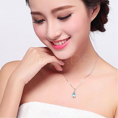 Exquisite Teardrop Brass Cubic Zirconia Pendant ZIRC-EE0001-001P-1