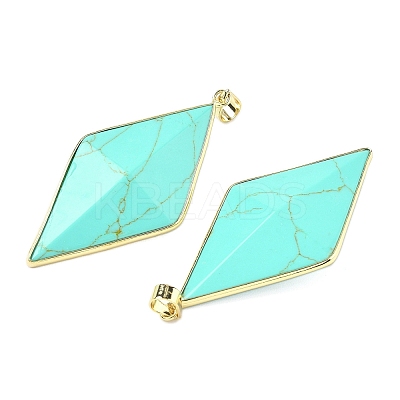 Synthetic Turquoise Faceted Big Pendants G-L623-04G-03-1