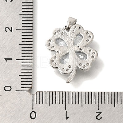 Brass Micro Pave Cubic Zirconia Pendants KK-B122-01A-P-1
