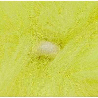 Handmade Faux Rabbit Fur Pom Pom Ball Covered Pendants WOVE-F020-A07-1