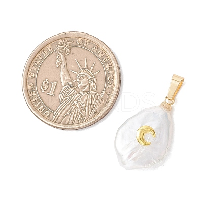 3Pcs 3 Styles Baroque Natural Keshi Pearl Pendants PALLOY-JF04956-1