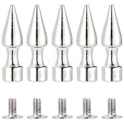 20Pcs Zinc Alloy Spikes Screwback Studs FIND-GF0008-53A-1