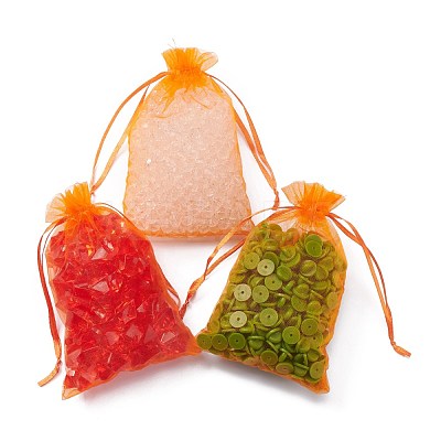 Organza Gift Bags with Drawstring OP-R016-10x15cm-14-1