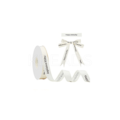 Birthday Theme Polyester Grosgrain Printed Ribbon OCOR-WH0058-91A-1