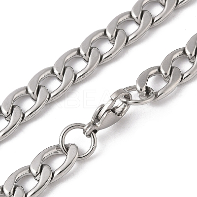 304 Stainless Steel Curb Chain/Twisted Chain Necklaces STAS-A028-N125-1