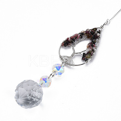 Natural Tourmaline Big Pendants G-N333-010I-1