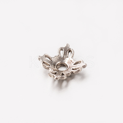 4-Petal Tibetan Style Alloy Bead Cap TIBE-O004-35AS-LF-1