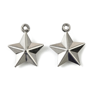 304 Stainless Steel Charms. Star Charm STAS-A190-05P-1