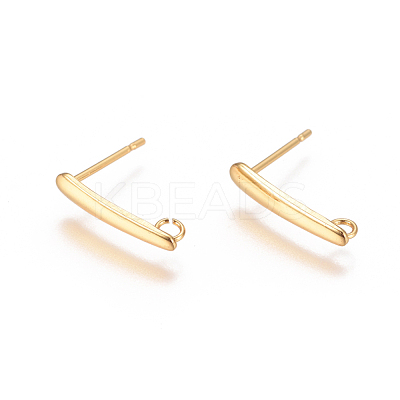 304 Stainless Steel Ear Stud Components X-STAS-F227-20A-G-1