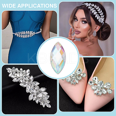 800Pcs Imitation Taiwan Acrylic Rhinestone Cabochons GACR-FG0001-14-1