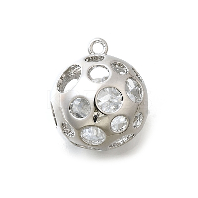 Brass with Cubic Zirconia Pendants KK-E792-12P-1
