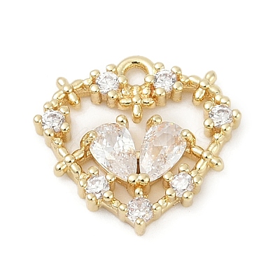 Brass Micro Pave Cubic Zirconia Pendants LS-KK-Z094-01G-01-1