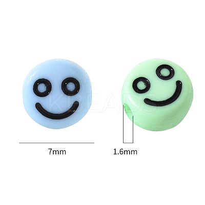 Opaque Acrylic Beads MACR-YW0001-22D-1